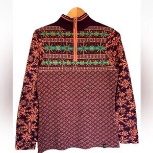 Neve Fair Isle 1/4 Zip Ski Sweater‎
